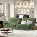 Homall Futon Sofa Bed Modern Loveseat Futon Couch with Adjustable Backrest and Armrests Sleeper Sofa Bed with Wood Frame for Living Room Office Apartment (Corduroy Green)