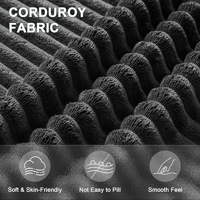 112 Cloud Sectional Couch Boneless Couches for Living Room L Shaped Couch with Convertible Ottoman Modular Sectional Sofa with Deep Seat Comfy Soft Cushions No Assembly Black