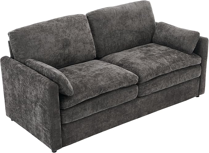 68.1 Oversized Cozy Upholstered Loveseat Sofa Oversized Comfy Comfy Cloud Sofa Double Cushion Loveseat Sofa Plush Cushion Sofa Couch for Living Room Office Apartment (Grey-2c)