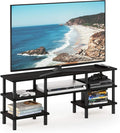 Furinno Turn-N-Tube 3-Tier Multipurpose Wide Shelf TV Stand Espresso/Black
