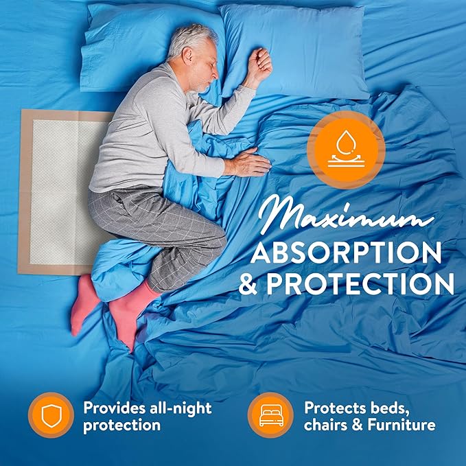 Inspire Extra Large Super Absorbent Disposable Bed Pads for Chronic Incontinence Ultra Thick and Absorbent Bed Pads Disposable Adult | Pee Pads for Adults (30 X 36 Pack of 50)