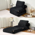 Folding Sofa BedComfy Sleeper Chair Foldable Mattress with Pillow &amp Back SupportPortable Fold Out Chair Bed Floor Convertible Lounge Sofa Couch for Living Room Bedroom (Black)