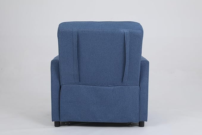 KEIKI Sleeper Chair Bed 3-in-1 Convertible Pull Out Sleeper Chair Bed Convertible Sofa Bed with USB Ports Side Pocket Single Armchair for Small Spaces Living Room Apartment Navy Blue