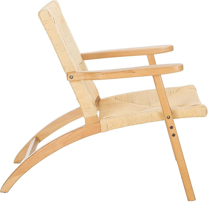 Safavieh ACH9502A Home Bronn Rustic Natural Accent Chair