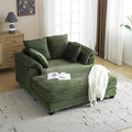 VINGLI Lounge Chair 56 Oversized Reading Chair Corduroy Chaise Sofa Recliner Bed Upholstered Comfy Sleeper Couch with Throw Pillows and Armrests for Living Room Movie Room Bedroom