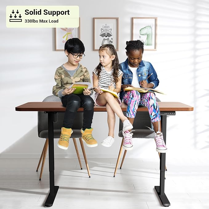 Standing Desk Frame with 330lbs Powerful Dual Motor Electric Adjustable Height Computer Desk Legs Sit Stand Up Desk Base with Memory Controller for Home Office BlackED04NB (Frame Only)