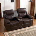 Recliner Sofa Reclining Loveseat Sofa with Massage &amp Heat Reclining Couch with Side Pockets Extra Storage Cup Holders for Living Room