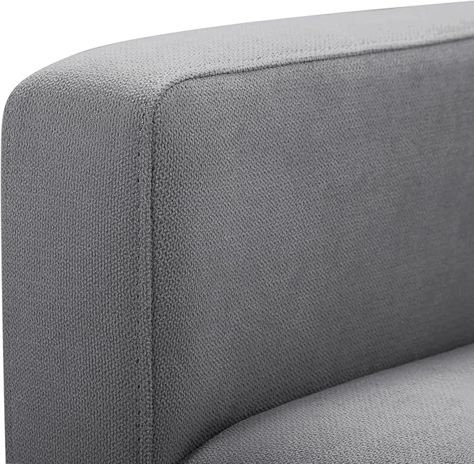 Loveseat Sofa Small Couch for Small Spaces Modern Linen Fabric 2-Seater Sofa with Solid Wood Legs Easy Assembly Apartment Couch for Living Room Office (Light Grey)