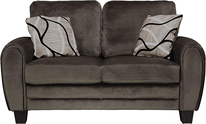 Homelegance Rubin 63 Plush Fabric Loveseat Chocolate