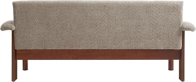 Christopher Knight Home Vincenzo Large Couch Chair Berber Fleece Sofa Upholstered Loveseat Soft Pillow Armchair Rubberwood Legs Couch 72.8 Loveseat Reading Sofa for Living Room Home Rest Brown