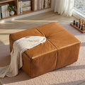 37 Faux Leather Modern Modular Sectional Sofa Footrest &amp Extra Seat Cloud Couch No-Assembly Living Room Couch Brown
