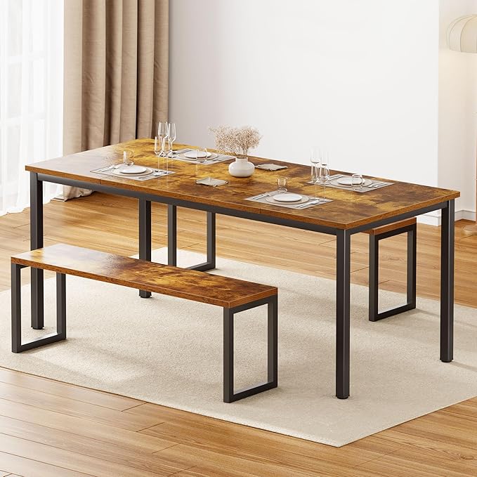 Need Large Computer Desk 70.8 x 31.5 inches Conference Table Large Office Desk Writing Table Workstation for Home OfficeRustic Brown &amp Black 10FJGSAC3-180FG-ND