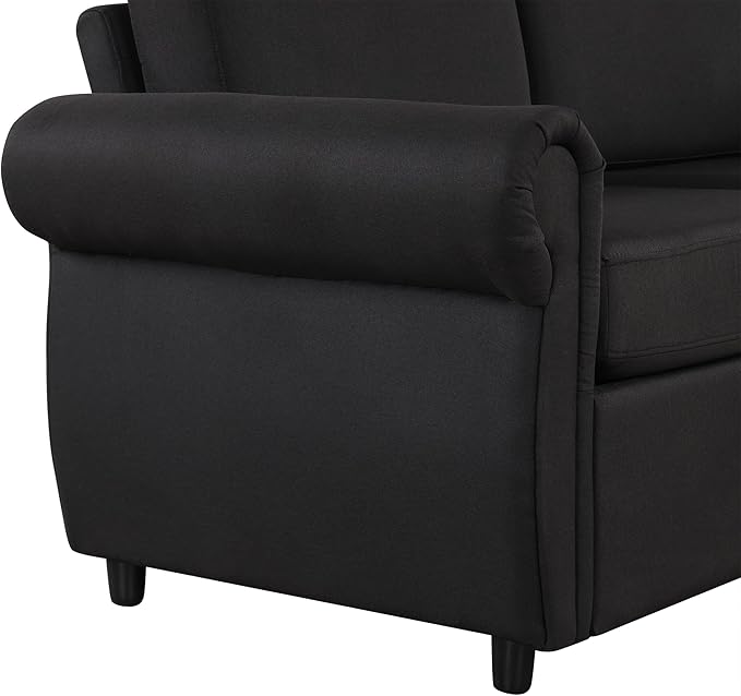 P PURLOVE Pull Out Couch MattressSleeper Sofa Chair Loveseat Sleeper with Twin Size Memory Mattress for Apartment Home OfficePillow Not Included