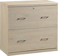 OSP Home Furnishings Alpine 2-Drawer Vertical File with Lockdowel Fastening System 30 inches Wide Norwegian Alder Finish