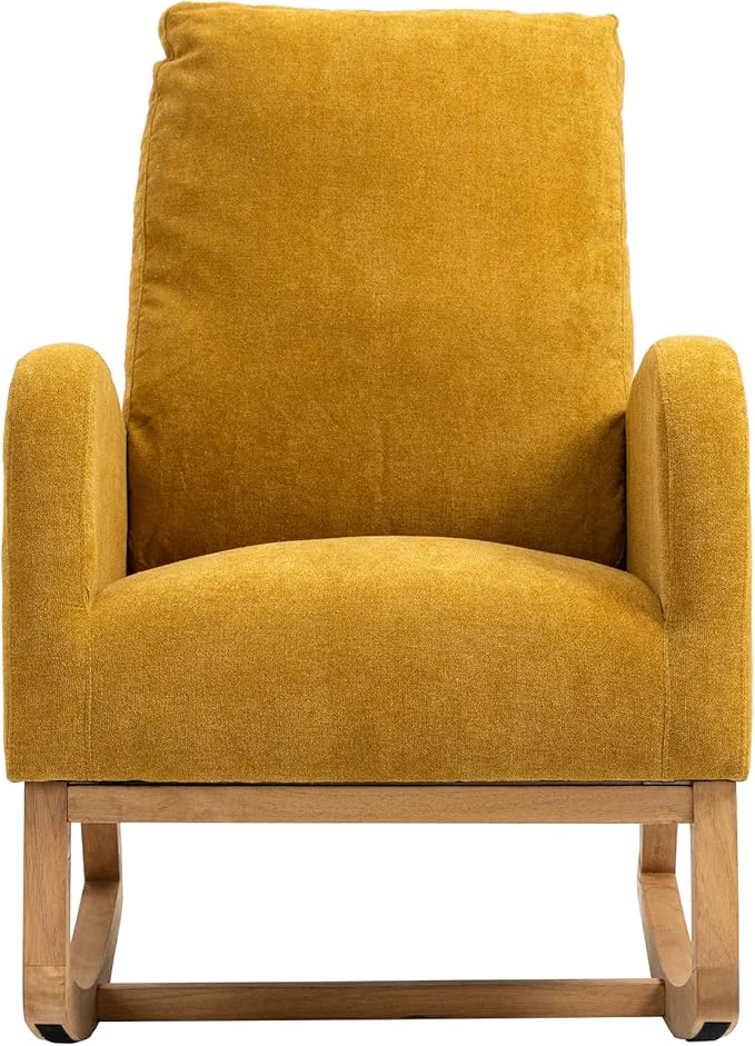 Living Room Comfortable Rocking Chair Living Room Chair Yellow