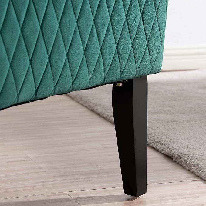 Dining Chair Comfy High Wingback Accent Chair for Dining Table PU Leather Upholstered Accent Side Chairs with Soft Padded &amp Wooden Legs for Living Room Dining Room Bedroom (Green)