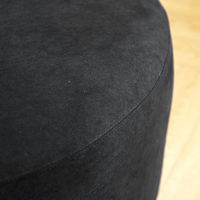 90 Curved Sofa with Throw Pillows 4 Seater Luxury Velvet Couch with Half Moon Design and High-Density Foam Ideal for Modern Living Room Office &amp Apartment Black