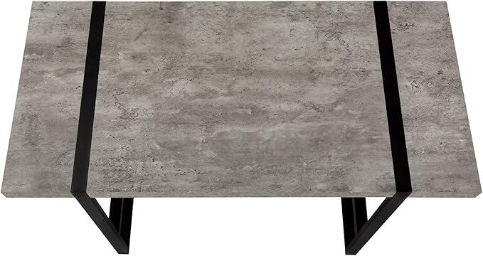 Computer Desk Home Office Laptop 48 l Work Grey Laminate Black Metal Contemporary Modern