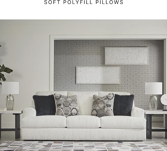 Signature Design by Ashley Karinne Coastal Sofa with Non-skid Legs White
