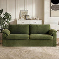 WEUP 86 Loveseat Sofa Green Corduroy Couches for Living RoomMid Century Modern Love SeatSuper Comfy Cloud SofasDeep SeatWide ArmrestSturdy Frame for Bedroom Apartment Office | Breathable Fabr