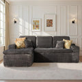 2 Piece Cloud-Like Sectional Sofa No Assembly Required – Ultra Plush Fabric with Thickened Cushions &amp Neck Support L-Shaped Couch with Chaise for Living Room