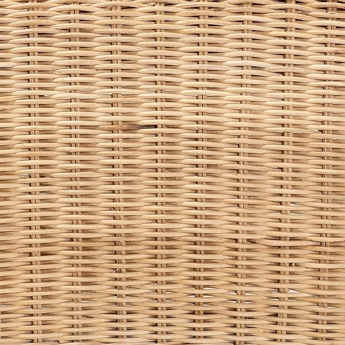 Baxton Studio Putri Modern Bohemian Natural Rattan Arm Chair