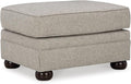 Signature Design by Ashley Gaelon Transitional Rectangular Upholstered Ottoman with Bun Legs Light Brown