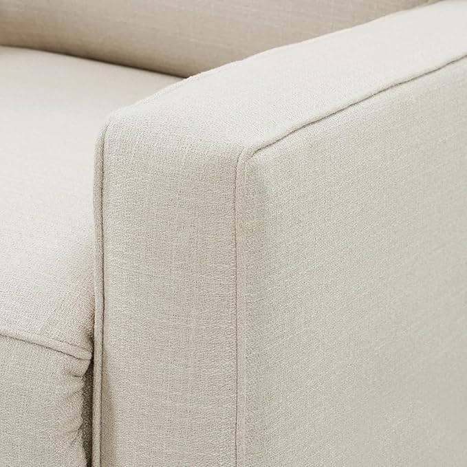 Harkawon Swivel Rocker Recliner Chair Glider Rocker Recliner Rocking Chair Nursery Fabric Chair with High Back Deep Seat for Living Room Bedroom Beige
