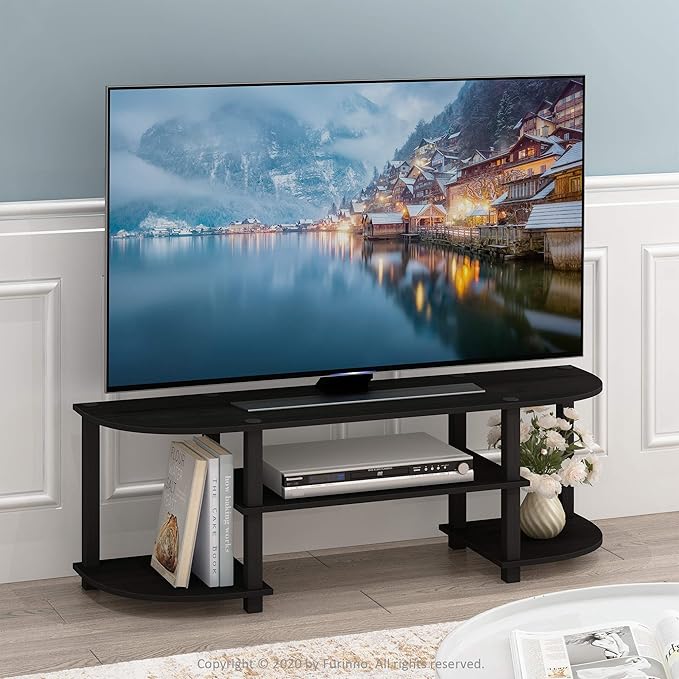 Furinno Turn-S-Tube Wide TV Entertainment Center Espresso/Black