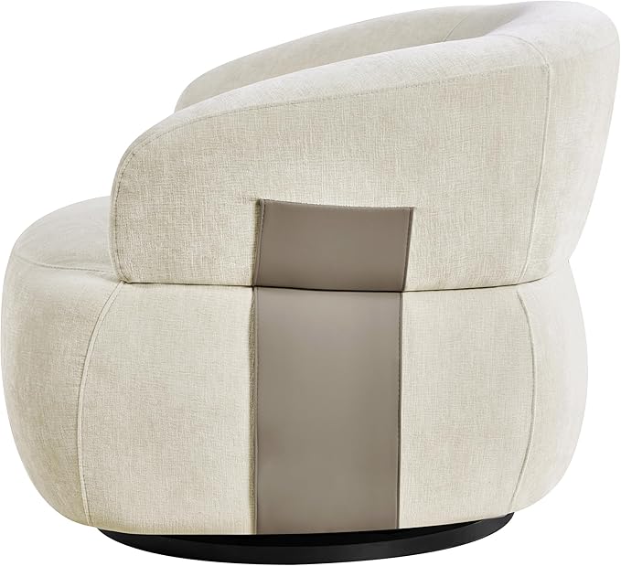Swivel Accent Chair Modern Living Room Chairs Comfy Barrel Armchair Cozy Side Single Sofa Chair for Bedroom Reading Room Waiting Room Club Fully Assembled (Set of 2 New White)