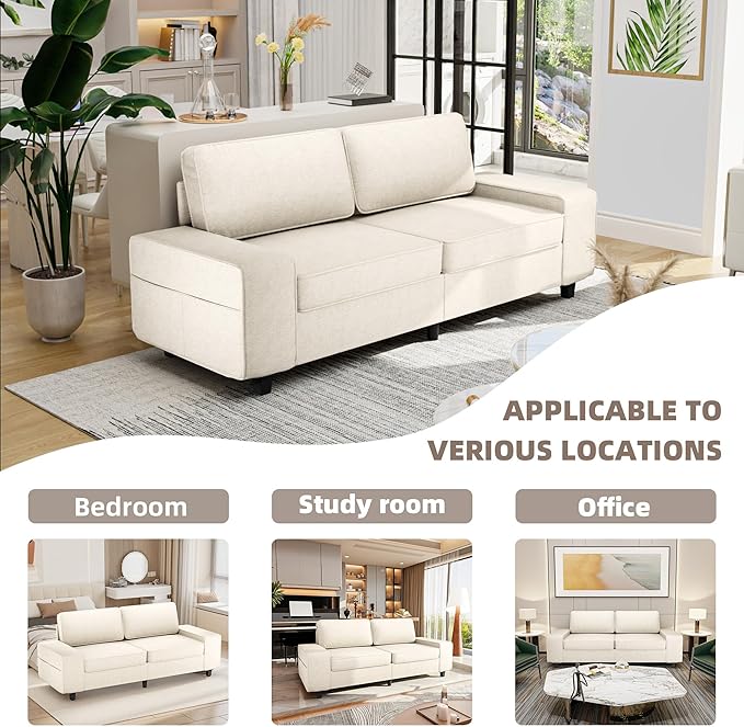 71 Loveseat Sofa for Living Room Deep Seat Mid Century Modern Chenille Fabric 2 Love Seat Couch Love Seats for Small SpaceLiving RoomStudioApartment
