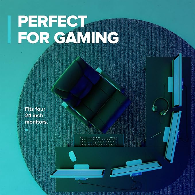 RIF6 L Shaped Modern Computer Home Office Gaming Desk with Keyboard Tray and Cable Management Easy Assembly Black