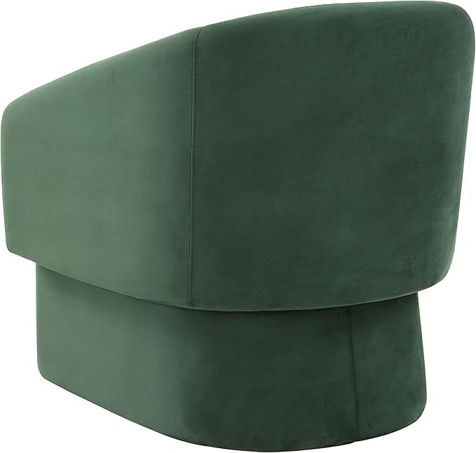 SAFAVIEH Couture Collection Susie Forest Green Velvet Barrel Back Accent Chair (Fully Assembled)