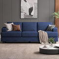 89 Inch Sofa with Extra Deep Seats Oversize 3 Seater Sofa for Living RoomModern Couch and Sofa Comfy Armrests and Seats and Backrests Easy Installation Blue
