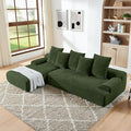 JOYBASE 110 Modular Sectional L-Shaped Cloud Couch Minimalist 4 Seat Couch with Deep Seat Left Facing Chaise for Living Room Office No Assembly Required (Green)