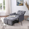 Convertible Sleeper Sofa Chair Bed3-in-1 Sleeper Chair Bed with PillowPull Out Single Armchair Sofa Bed with Adjustable Backrest Multi-Functiona Lounge Chair for Living Room (Gray)
