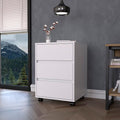 3-Drawer White Filing Cabinet with Smooth Roller Glides - Home Office Storage Solution