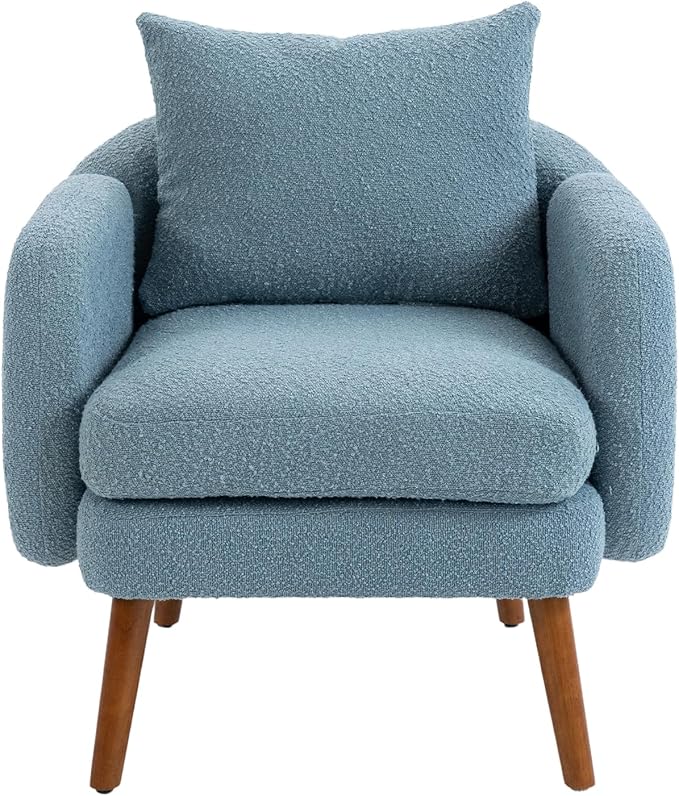 Wood Frame Armchair Modern Accent Chair Lounge Chair for Living Room