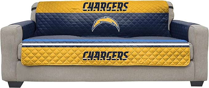 Pegasus Sports NFL Unisex NFL Sofa Couch Reversible Furniture Protector with Elastic Straps 75-inches by 110-inches