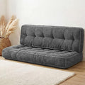 63 Inch Folding Bench Cushion 4 Inch Thick 2-in-1 Convertible Long Floor Lounger Boneless Cushions Couch Mattress Upholstered for Yoga Reading Sleeping Meditation Living Room(Dark Grey)