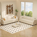 Apicizon Cloud Couches Living Room Furniture Sets 3 Seater Sofa &amp 3 Seater Sofa for Bedroom Comfy Chenille Couch Sleeper Sofa for Apartment Lounge White Chenille