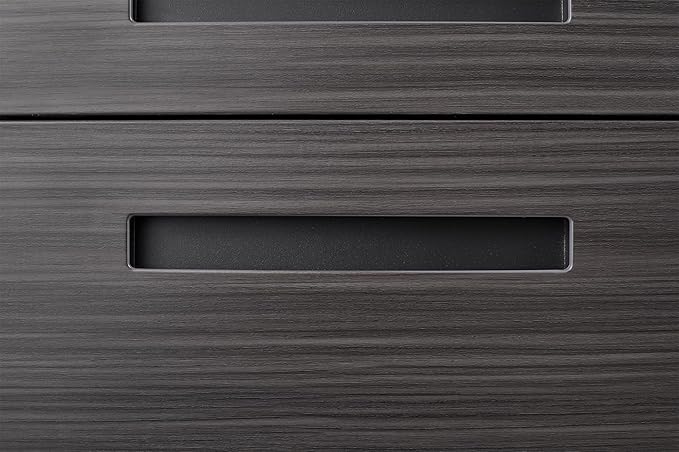 3 Drawer Small File Cabinet with Lock Under Desk Locking Storage Cabinet Organizer for Home Office Filing CabinetsBlackwood
