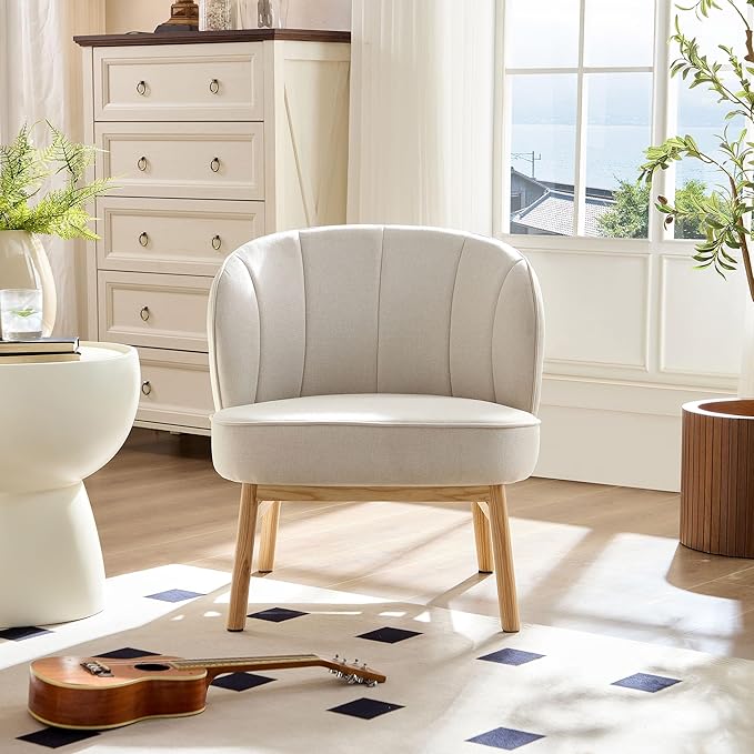 Ash Wooden e Upholstered Lounge Shell ChairModern Chair 1PC Comfor Chairs for Living RoomCoffee ShopOffice