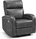MCombo Zero Wall Recliner Chair Power Wall Hugger Recliner with USB &amp Type-C Dual Charge Ports for Small Space Living Room RV PR644 (Dark Grey)