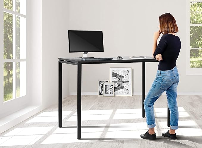OSP Home Furnishings Prado Home Office Writing Desk 60 Inches Wide x 42 Inches High Black