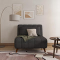 Artdeco Home 40 W Convertible Futon Chair with Matching Pillow(s) for Small Space Living Room and Apartment (03 Charcoal)