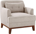 VANOMi Accent Chairs for Living Room 31 Oversized Armchair with Thick Cushion Terry Fabric Cozy Reading Chairs for Adults Bedroom Apartment Camel