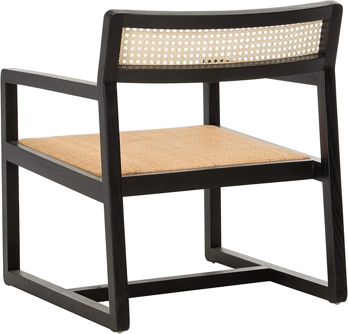 Safavieh Home Lula White and Natural Cane Accent Chair