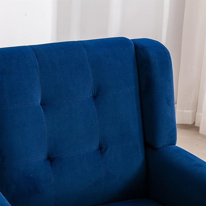 Modern Soft Velvet Material Ergonomics Accent Chair Living Room Chair Bedroom Chair Home Chair with Black Legs for Indoor Home