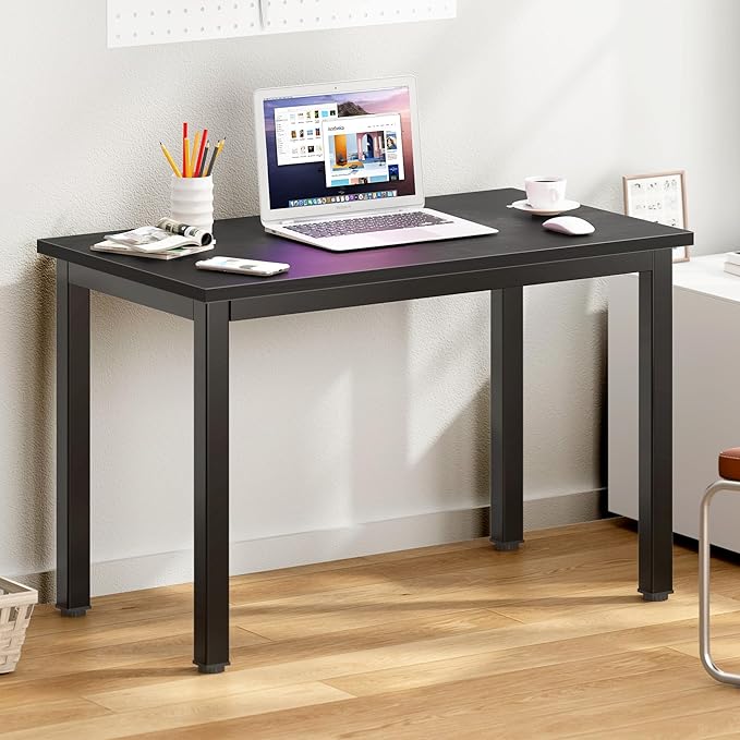 DlandHome 31.5 inches Small Computer Desk for Home Office Activity Table Writing Table for Small Spaces Study Table Student Laptop Desk Black DND-AC3CB-8040